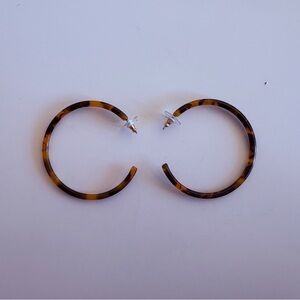 Tortoise Shell Hoop Earrings